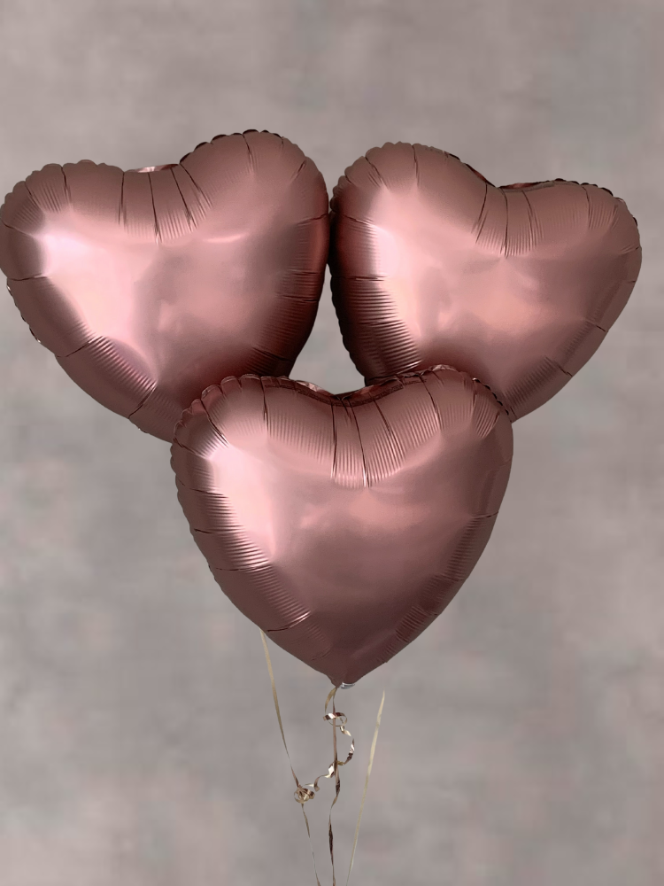 3 Heart Balloons