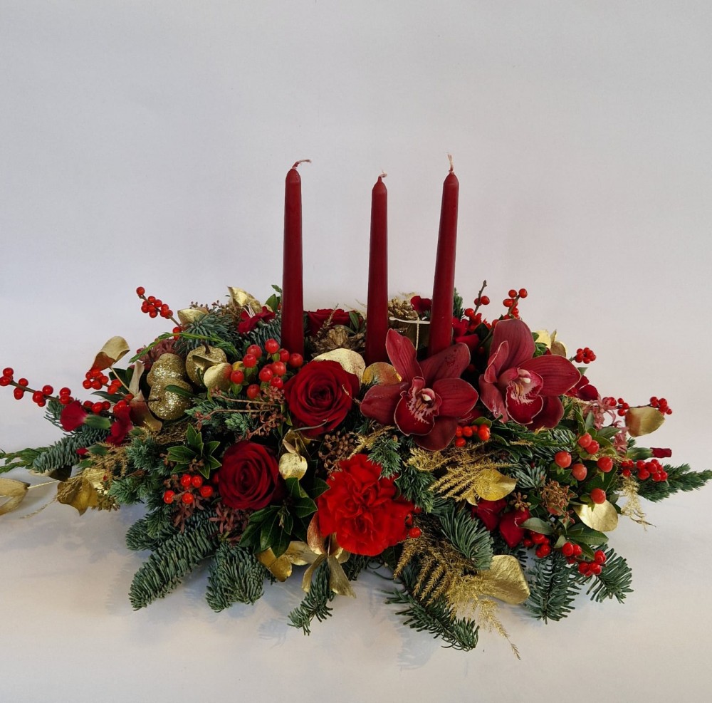 Red Festive Table Centrepiece