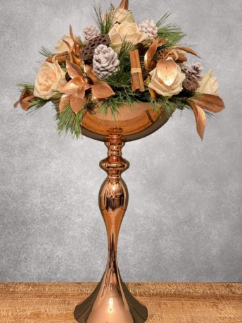 Rose Gold Christmas Centrepiece