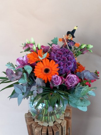 Spooktacular Fishbowl Arrangement