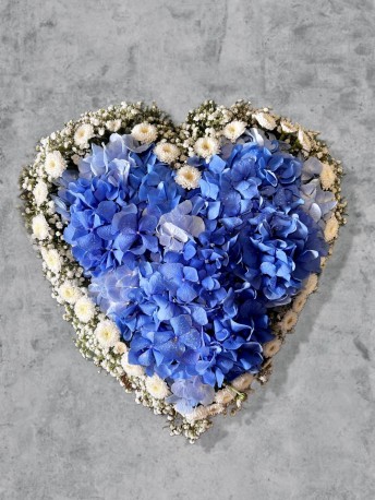 Blue Heart Wreath