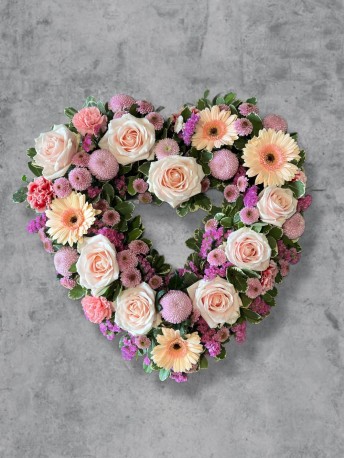 Pastel Heart Wreath
