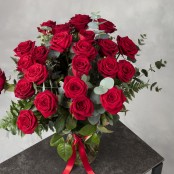 24 Long Stem Red Rose Bouquet
